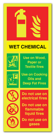 WET CHEMICAL - Fire equipment sign - Direct Signs