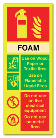 FOAM - Fire equipment sign - Direct Signs