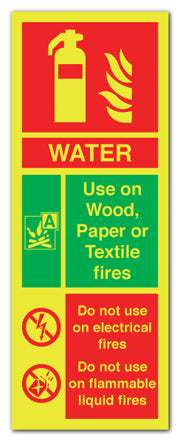 WATER - Fire equipment sign - Direct Signs