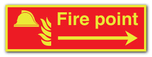 Fire point - arrow right - Direct Signs