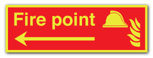 Fire point - arrow left - Direct Signs