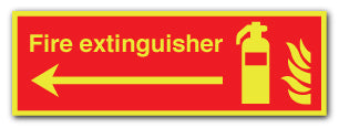 Fire extinguisher - arrow left - Direct Signs