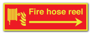 Fire hose reel - arrow right - Direct Signs