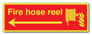 Fire hose reel - arrow left - Direct Signs