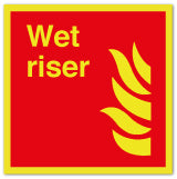 Wet riser - Photoluminescent Self Adhesive Vinyl / 250mm X 250mm - Direct Signs