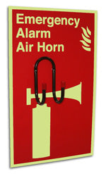 Air Horn Holder - Photoluminescent Rigid PVC - Direct Signs