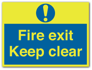 Fire exit Keep clear - Direct Signs