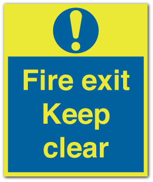 Fire exit Keep clear - Direct Signs