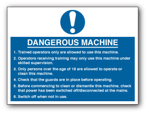 DANGEROUS MACHINE - Direct Signs