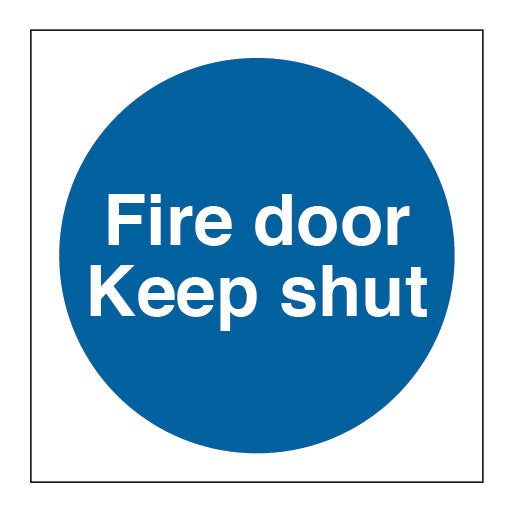 Fire Door Keep Shut Circle Sign - Direct Signs