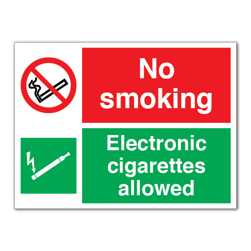 No Smoking Electronic Cigarettes Allowed Sign - Direct Signs