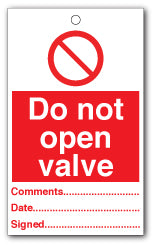 Do open valve. - Direct Signs