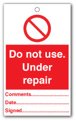 Do not use. Under repair - Direct Signs