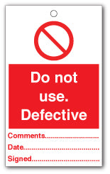 Do not use. Defective - Direct Signs