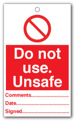 Do not use. Unsafe - Direct Signs