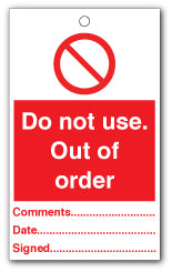 Do not use. Out of order - Direct Signs