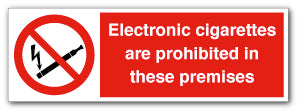 Electronic cigarettes are prohibited... - Direct Signs