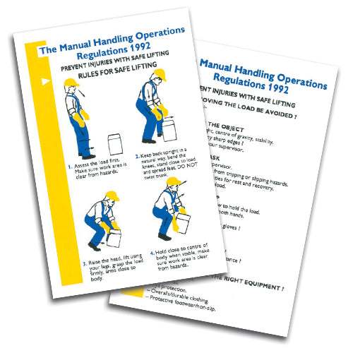 The Manual Handling Operations Regulations 1992 - PG9 / 80mm x 120mm / Double Sided 400 Micron PVC - Direct Signs