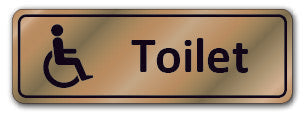 Prestige Silver - Toilet + Disabled Symbol Sign - Direct Signs