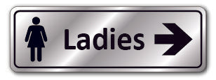 Prestige Silver - Ladies + Symbol & Arrow Right Sign - Direct Signs