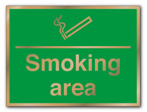 Prestige Silver - Smoking Area Sign - Direct Signs