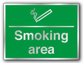 Prestige Silver - Smoking Area Sign - Direct Signs