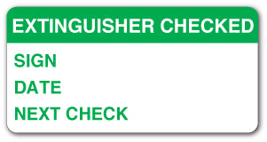 EXTINGUISHER CHECKED...(Paper) - Direct Signs