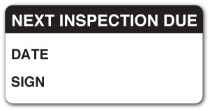 NEXT INSPECTION DUE...(Paper) - Direct Signs