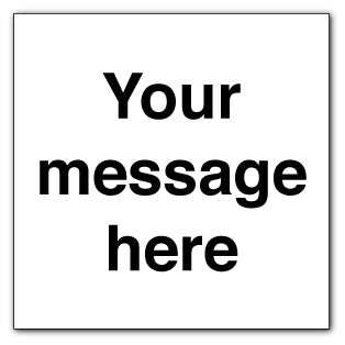 QA White Square Blank - Direct Signs