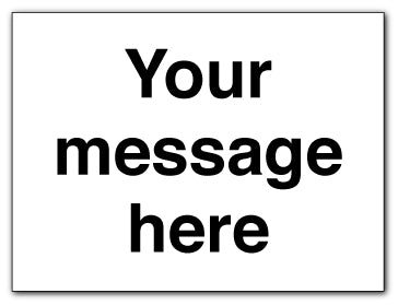 QA White Rectangle Blank - Direct Signs