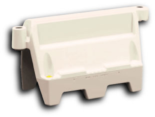 White Roadbloc Barrier - Direct Signs