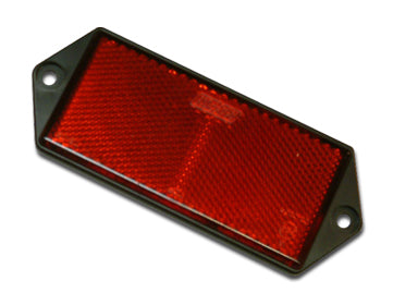 128mm x 50mm Rectangular Red Reflector - Direct Signs
