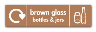 Brown Glass Bottle and Jar Recycling - Direct Signs