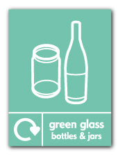 Green Glass Bottle and Jar Recycling - Direct Signs
