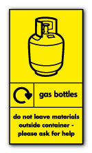 Gas Bottles - Do not leave... - Direct Signs