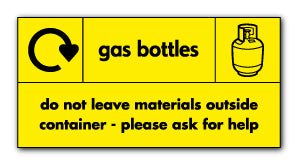Gas Bottles - Do not leave... - Direct Signs