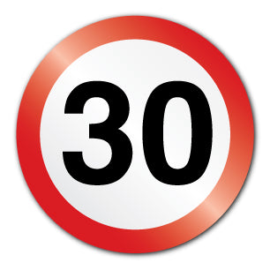 30mph 600mmx600mm (Self Adhesive) - Direct Signs