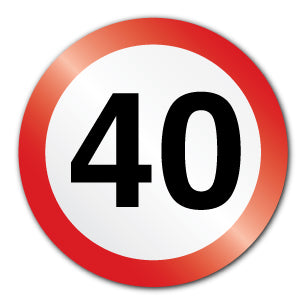 40mph 600mmx600mm (Self Adhesive) - Direct Signs