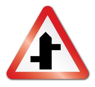 Staggered junction left / right symbol - Direct Signs
