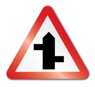 Staggered junction right / left symbol - Direct Signs