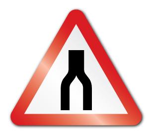 Dual carriageway ends ahead symbol - Direct Signs