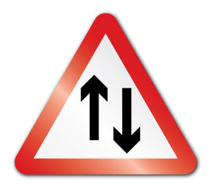 Two way traffic symbol (Post/Fence Fix) - Direct Signs