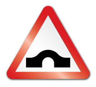 Hump bridge ahead symbol (Post/Fence Fix) - Direct Signs