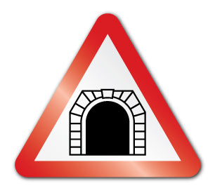 Tunnel ahead symbol (Post/Fence Fix) - Direct Signs