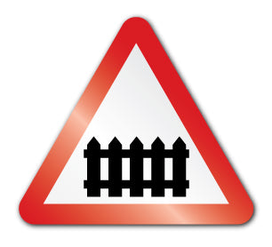 Level crossing barrier symbol (Post/Fence Fix) - Direct Signs