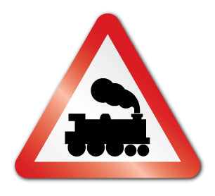 Train - Level crossing No barrier symbol - Direct Signs