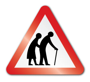 Elderly or handicapped pedestrians symbol (Post/Fence Fix) - Direct Signs