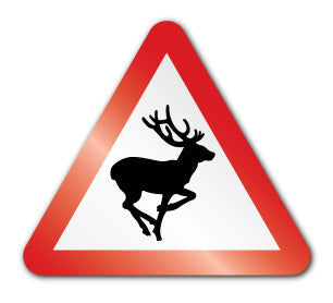 Wild animals symbol (Post/Fence Fix) - Direct Signs
