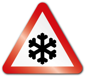 Beware of Ice or Snow symbol (Self Adhesive) - Direct Signs