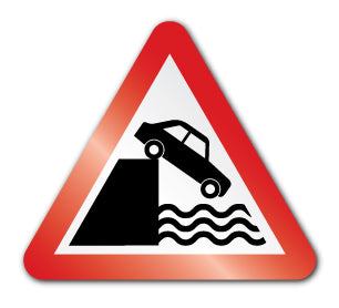 Quayside or riverbank ahead symbol (Post/Fence Fix) - Direct Signs